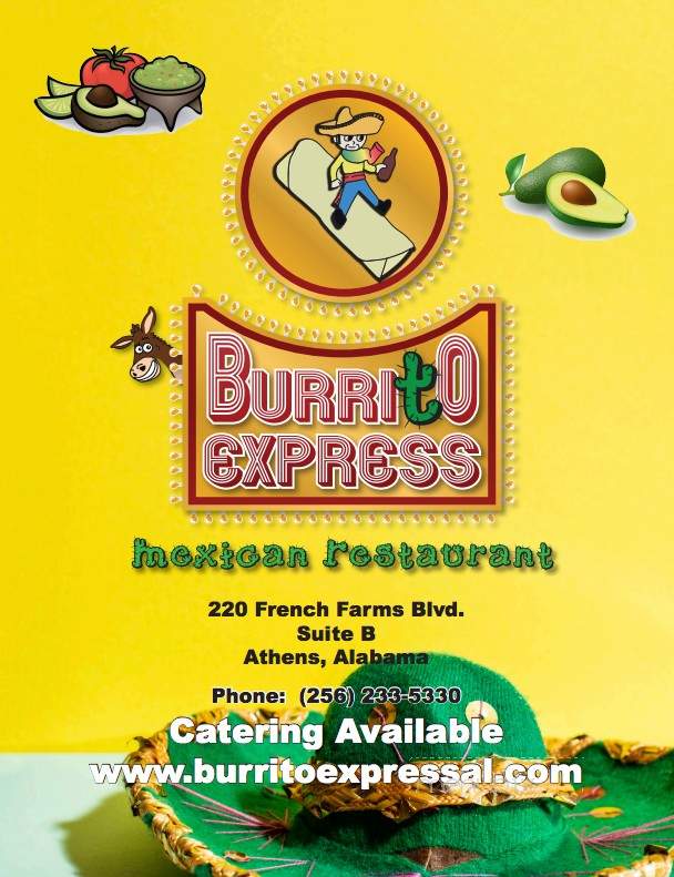 Burrito Express - Athens, AL menu_pic
