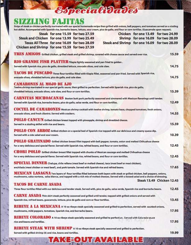 Burrito Express - Athens, AL menu_pic