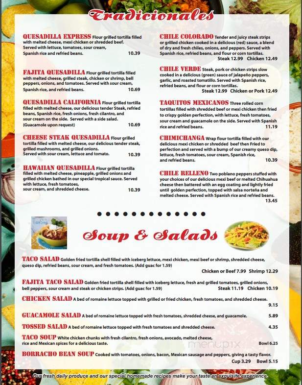 Burrito Express - Athens, AL menu_pic