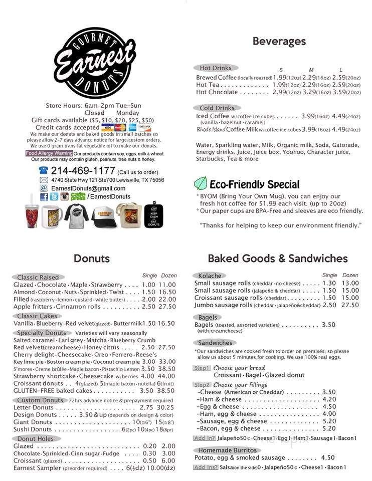 Best Donuts - Carrollton, TX menu_pic