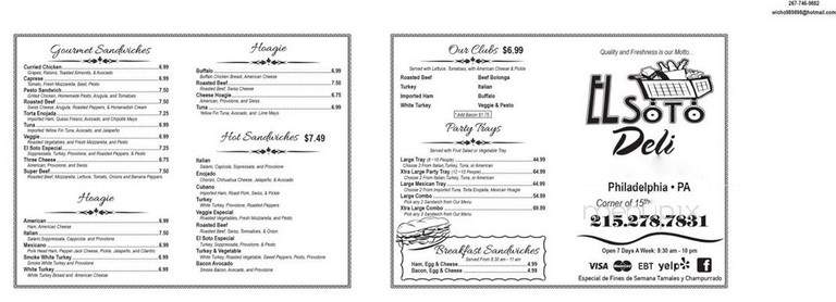 Studio Super Sub Deli Grocery - Philadelphia, PA menu_pic