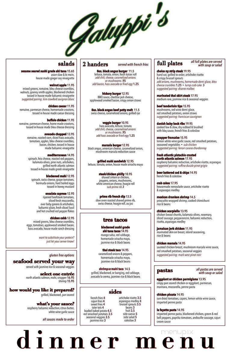 Galluppi's - Pompano Beach, FL menu_pic