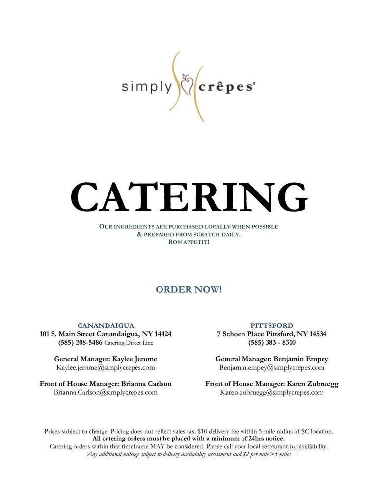 Simply Crepes - Canandaigua, NY menu_pic