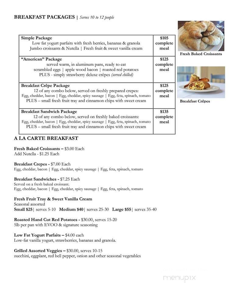 Simply Crepes - Canandaigua, NY menu_pic