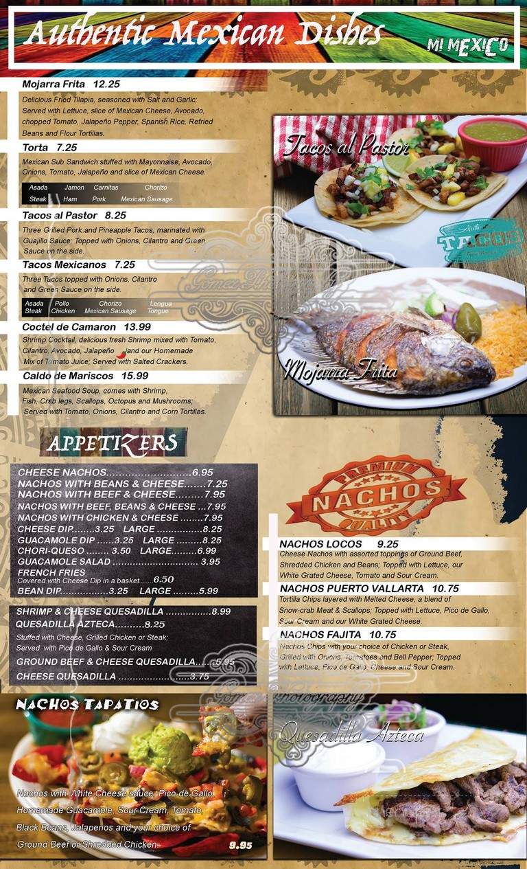 Mi Mexico - Alexandria, MN menu_pic