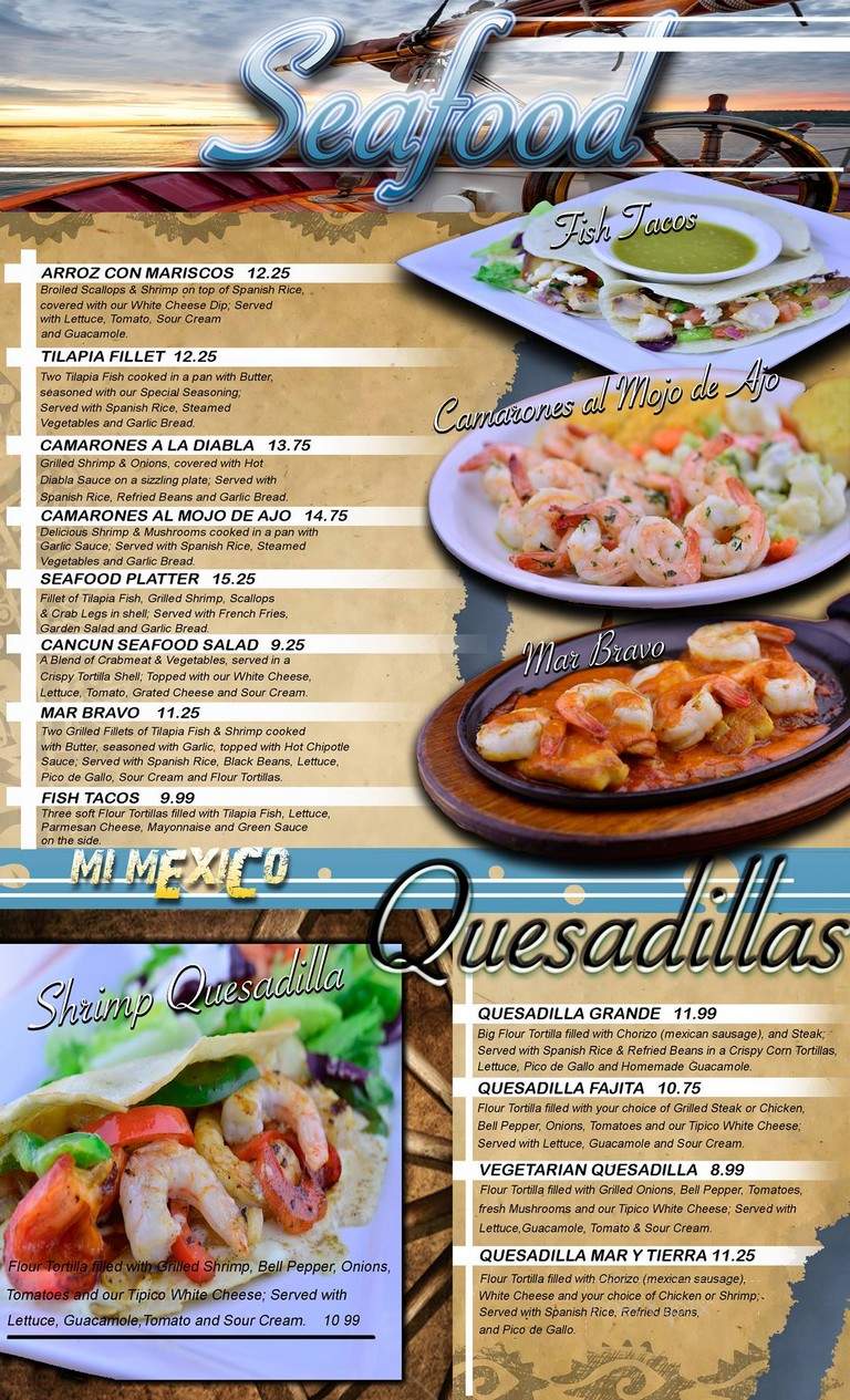 Mi Mexico - Alexandria, MN menu_pic