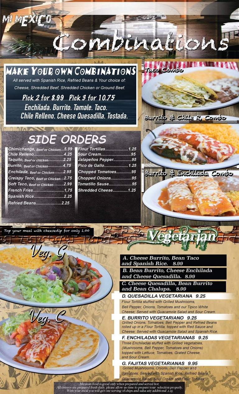 Mi Mexico - Alexandria, MN menu_pic
