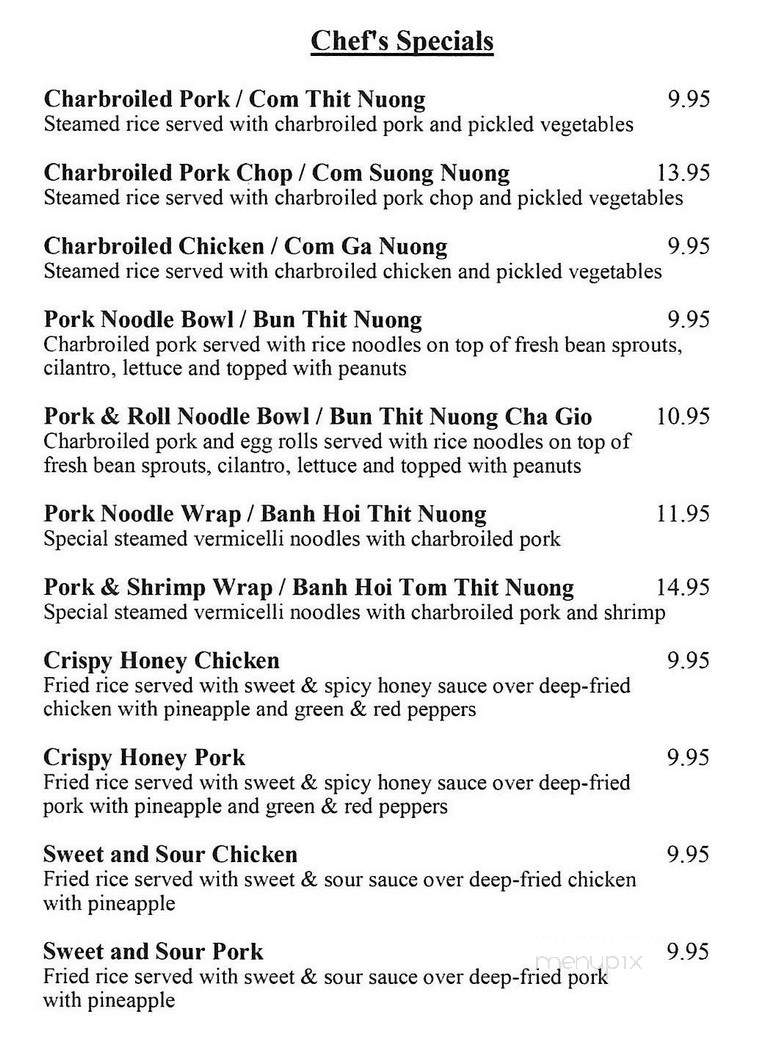 Little Saigon Vietnamese Restaurant - Nampa, ID menu_pic