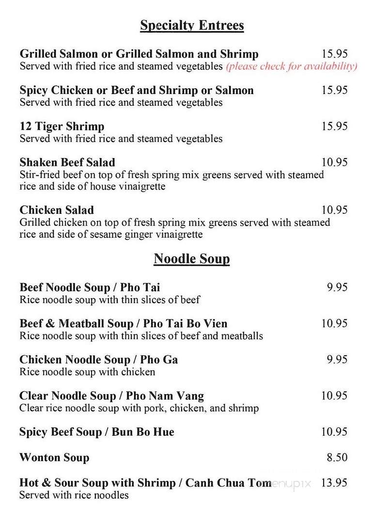 Little Saigon Vietnamese Restaurant - Nampa, ID menu_pic