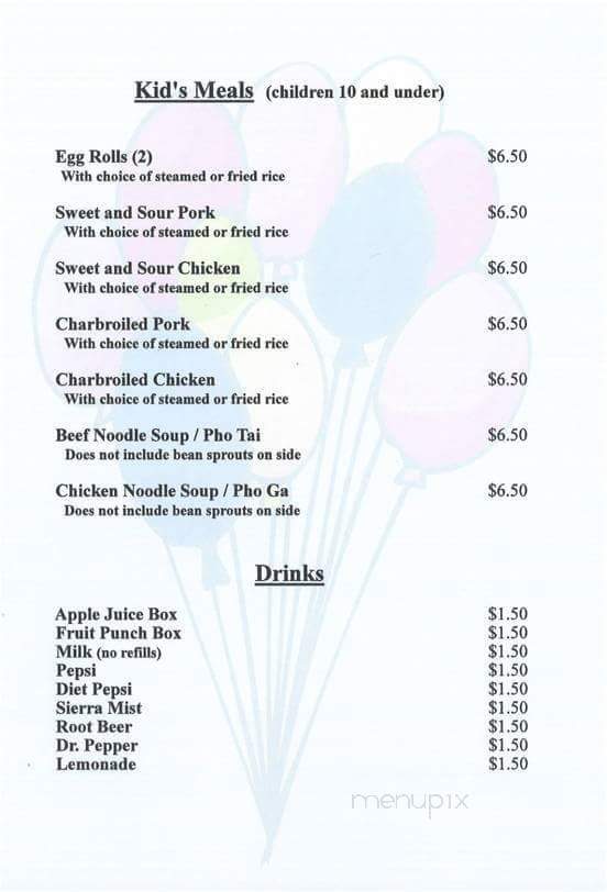 Little Saigon Vietnamese Restaurant - Nampa, ID menu_pic