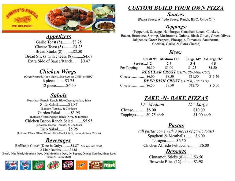 Jimmy's Pizza St. Charles - Saint Charles, MN menu_pic