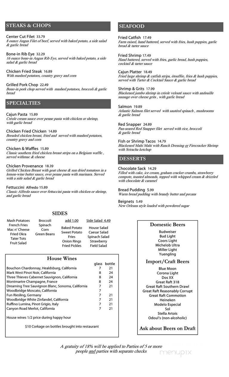 Windrush Grill - Shreveport, LA menu_pic