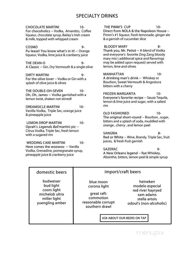 Windrush Grill - Shreveport, LA menu_pic