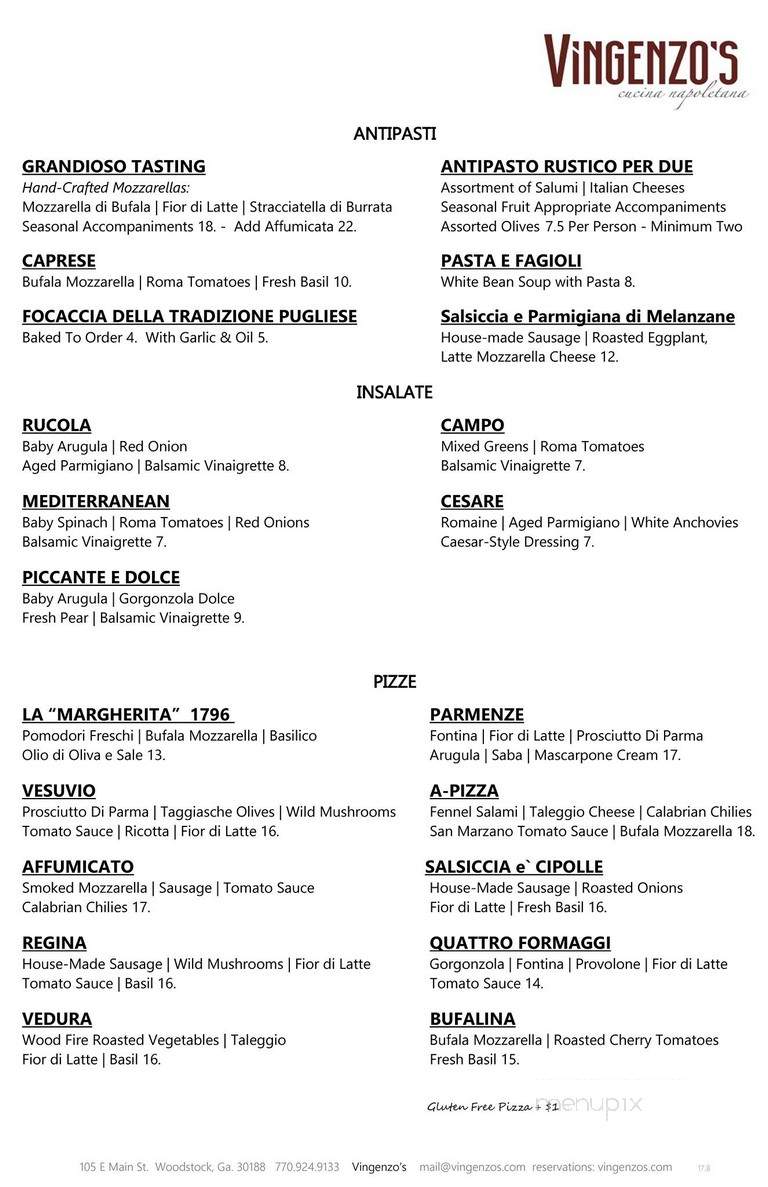 Vingenzo's - Woodstock, GA menu_pic