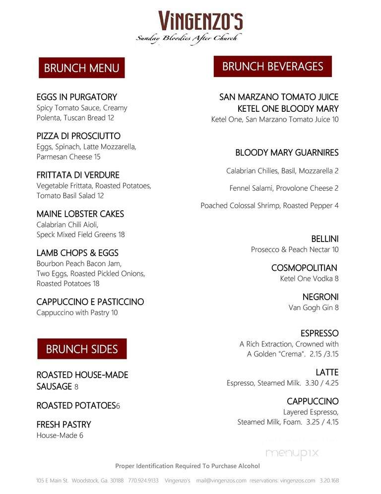 Vingenzo's - Woodstock, GA menu_pic