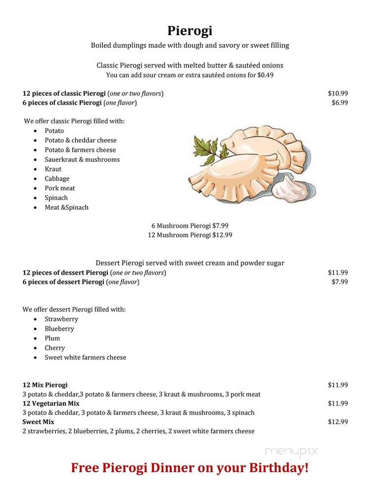 Pierogi Grill - Clearwater, FL menu_pic