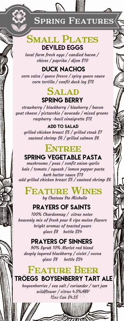 Hublersburg Inn Restaurant & Tavern - Howard, PA menu_pic