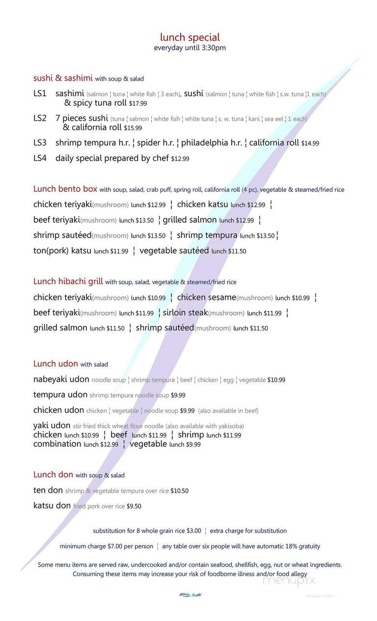 Masa Sushi Japanese Sake Bar - Dickinson, TX menu_pic