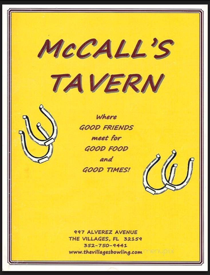 Mc Call's Tavern - Lady Lake, FL menu_pic