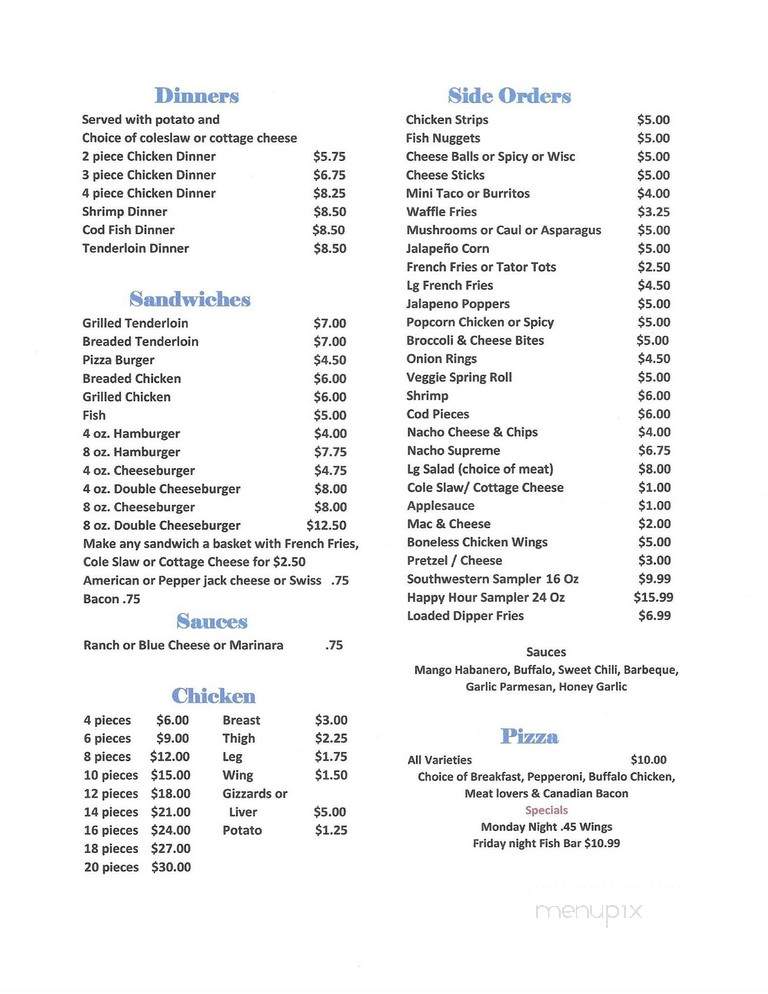 O-Zone - Urbana, IA menu_pic