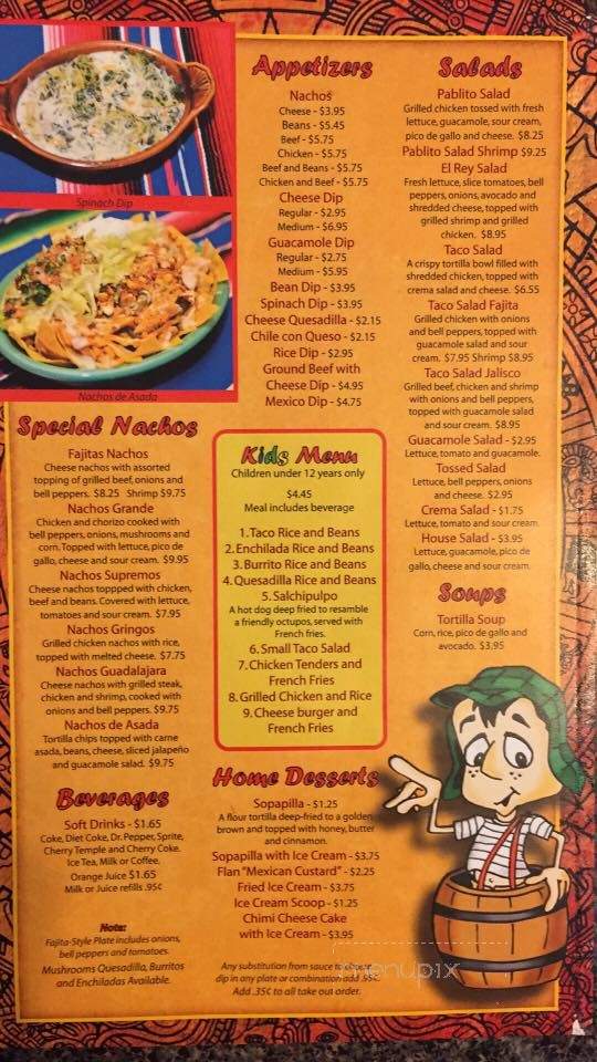 El Rey Mexican Restaurants - Lincoln, IL menu_pic