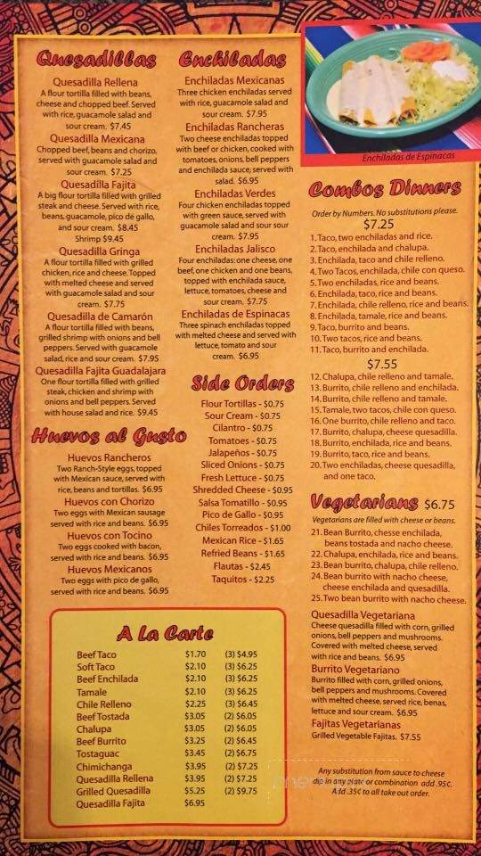 El Rey Mexican Restaurants - Lincoln, IL menu_pic
