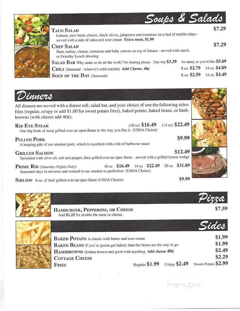 Spare Time Lounge - Seward, NE menu_pic
