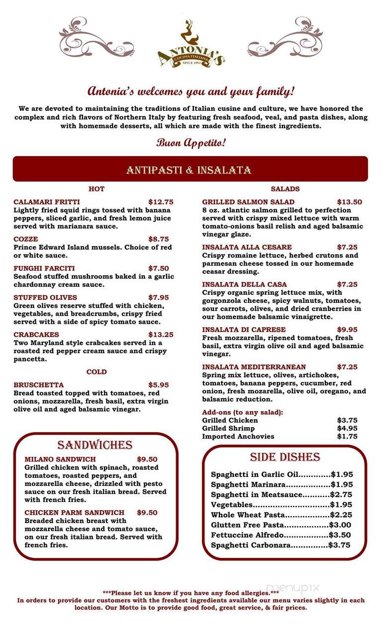 Antonia's Cantina - Cypress, TX menu_pic