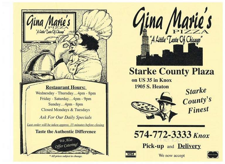 Gina Marie's Pizza - La Porte, IN