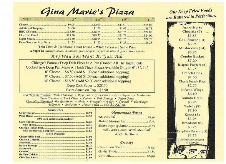 Gina Marie's Pizza - La Porte, IN