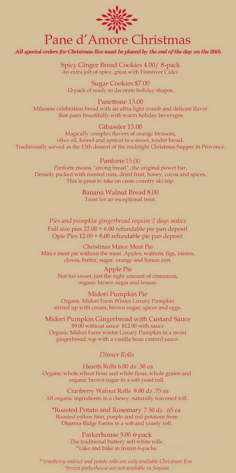 Pane d'Amore - Bainbridge Island, WA menu_pic