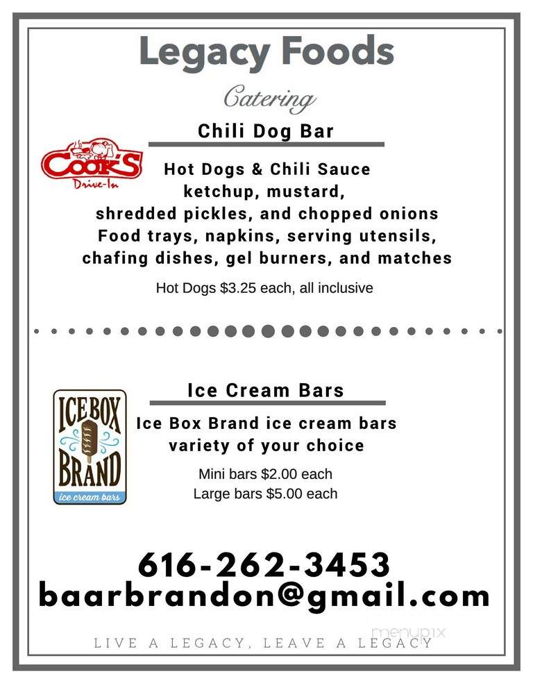 Cooks Drive In - Caledonia, MI menu_pic