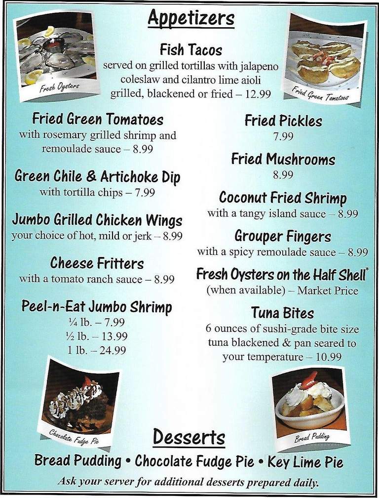 The Docks - Scottsboro, AL menu_pic