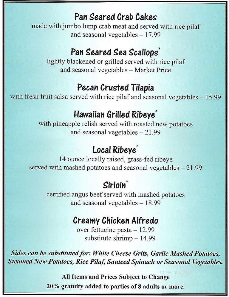 The Docks - Scottsboro, AL menu_pic