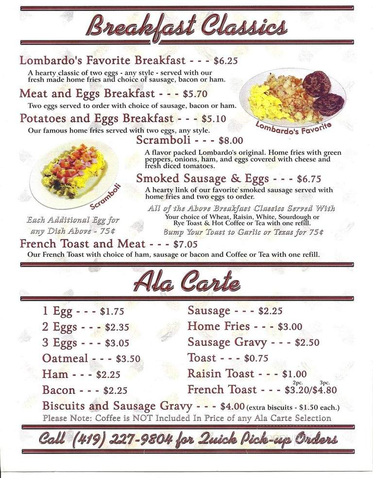 Lombardo's Cafe - Lima, OH