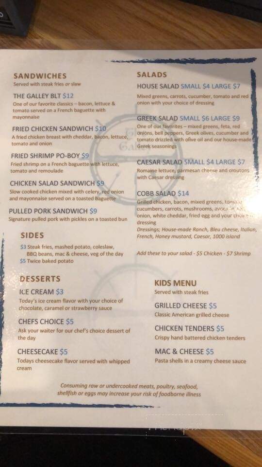 Captain's Galley - Bon Secour, AL menu_pic