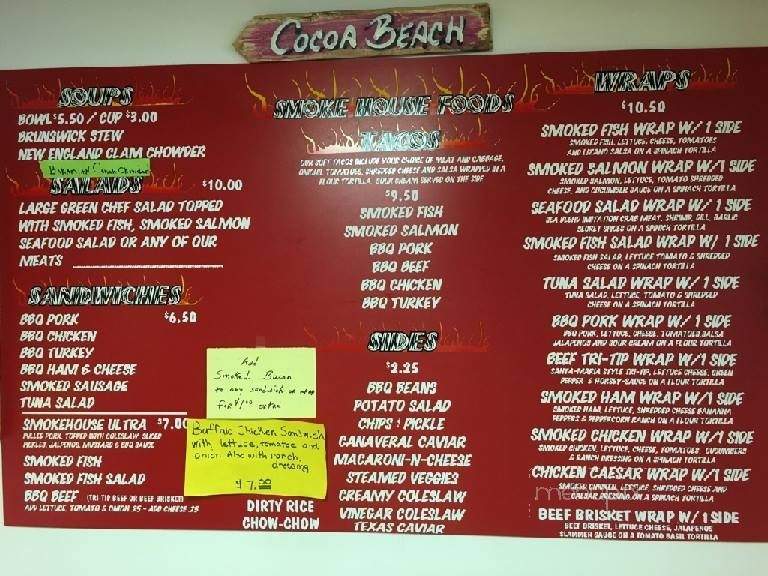 Smokehouse Foods - Cape Canaveral, FL menu_pic