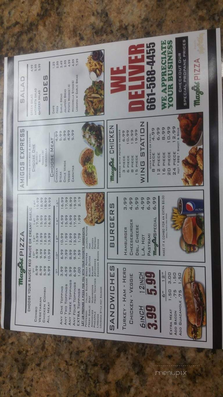 Magoo's Pizza - Bakersfield, CA menu_pic