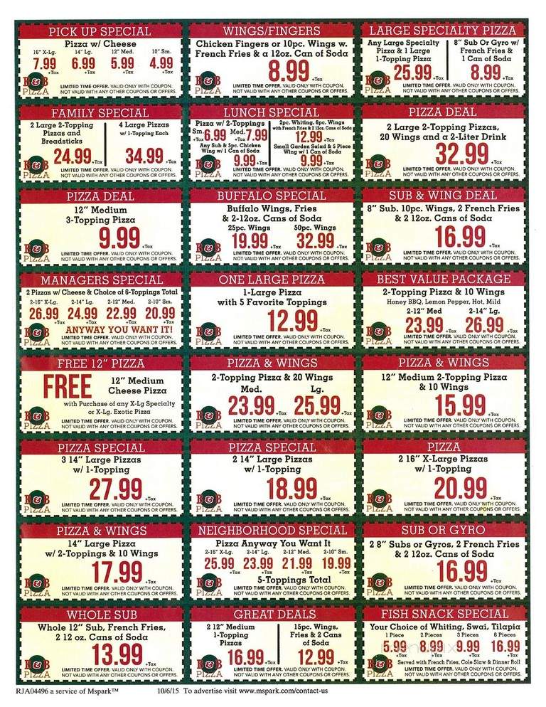 Slices Pizzeria - McDonough, GA menu_pic