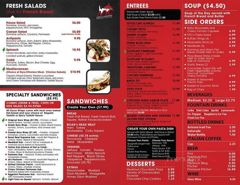 NYC Cafe - San Juan Capistrano, CA menu_pic