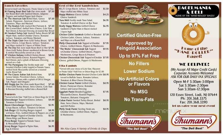 Bagelmania - Lodi, NJ menu_pic