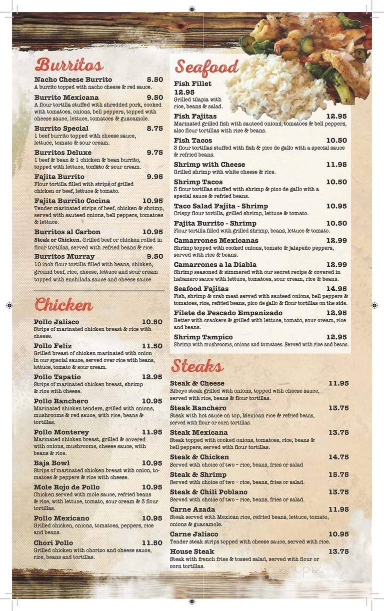 La Cocina Mexicana - Murray, KY menu_pic