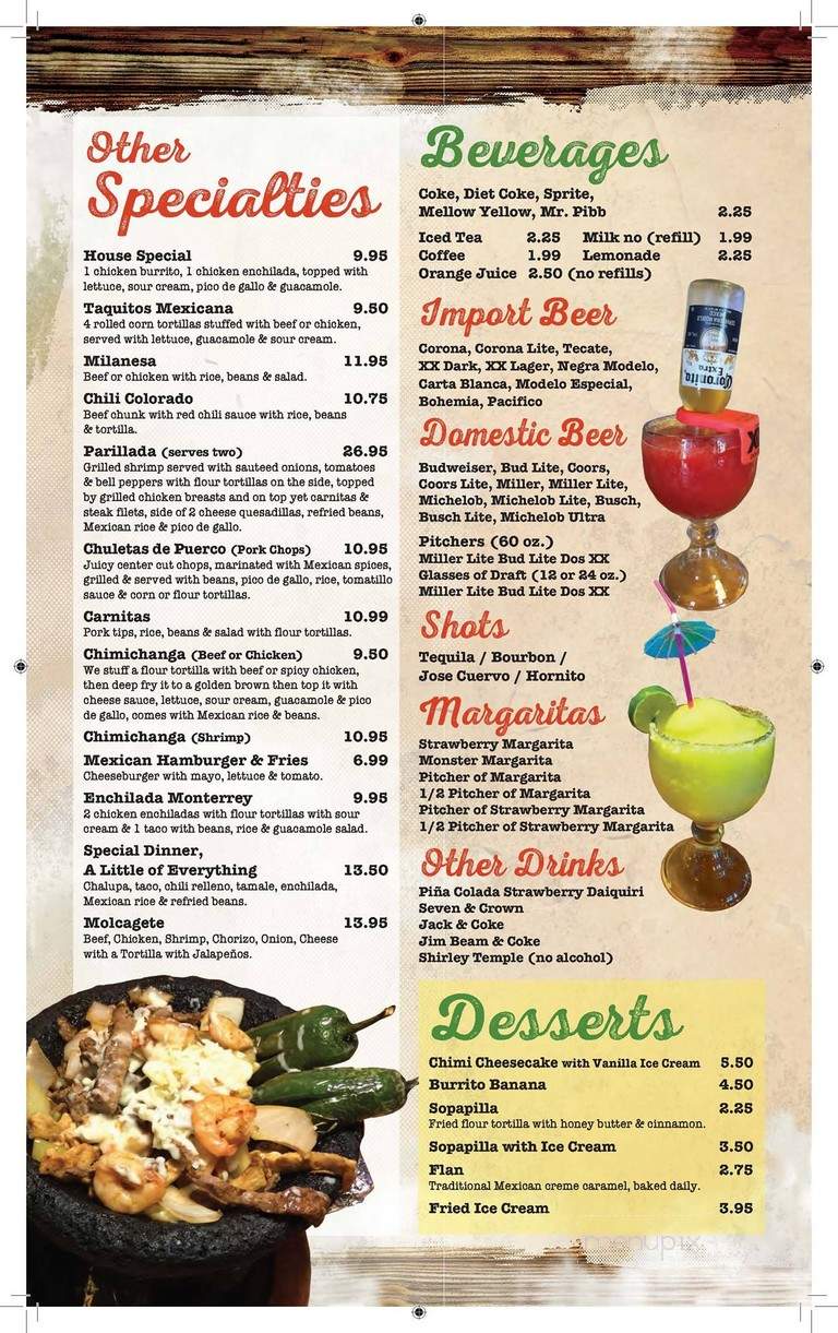 La Cocina Mexicana - Murray, KY menu_pic