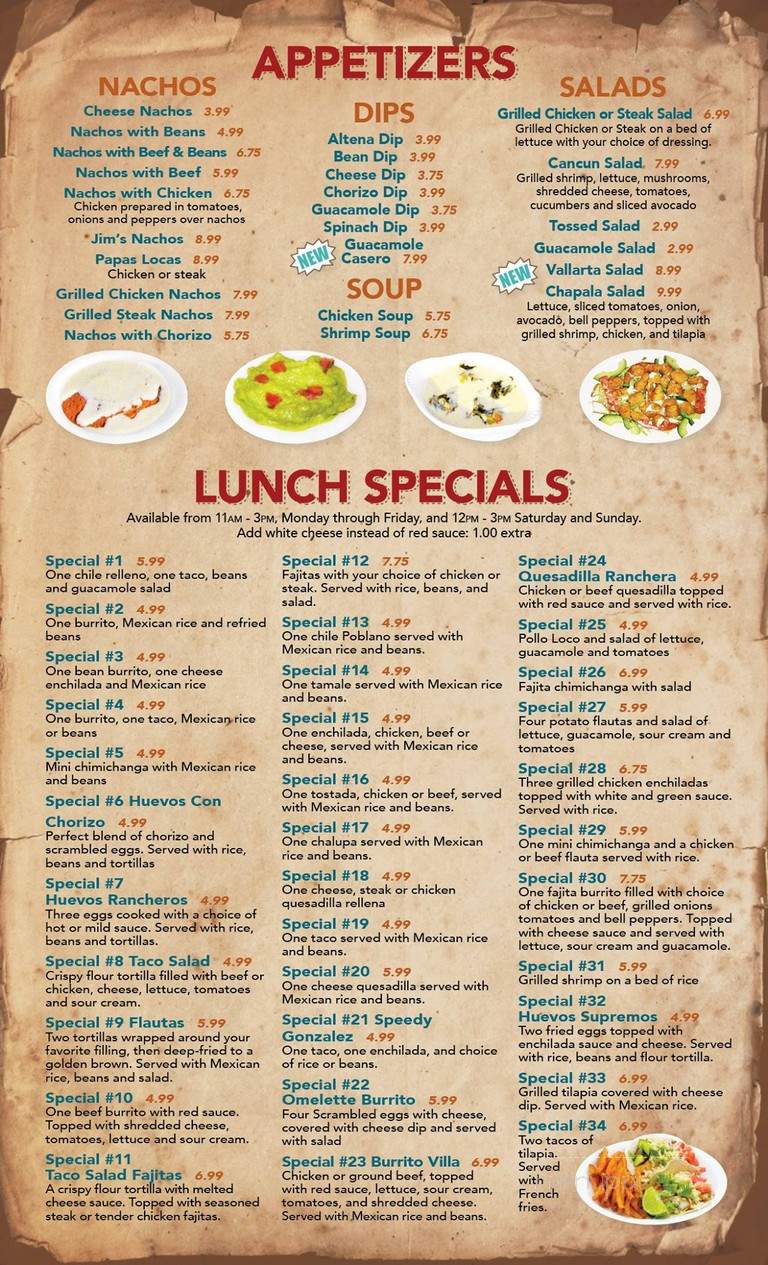 Los Potros - Chickamauga, GA menu_pic
