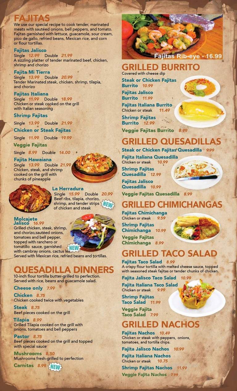 Los Potros - Chickamauga, GA menu_pic