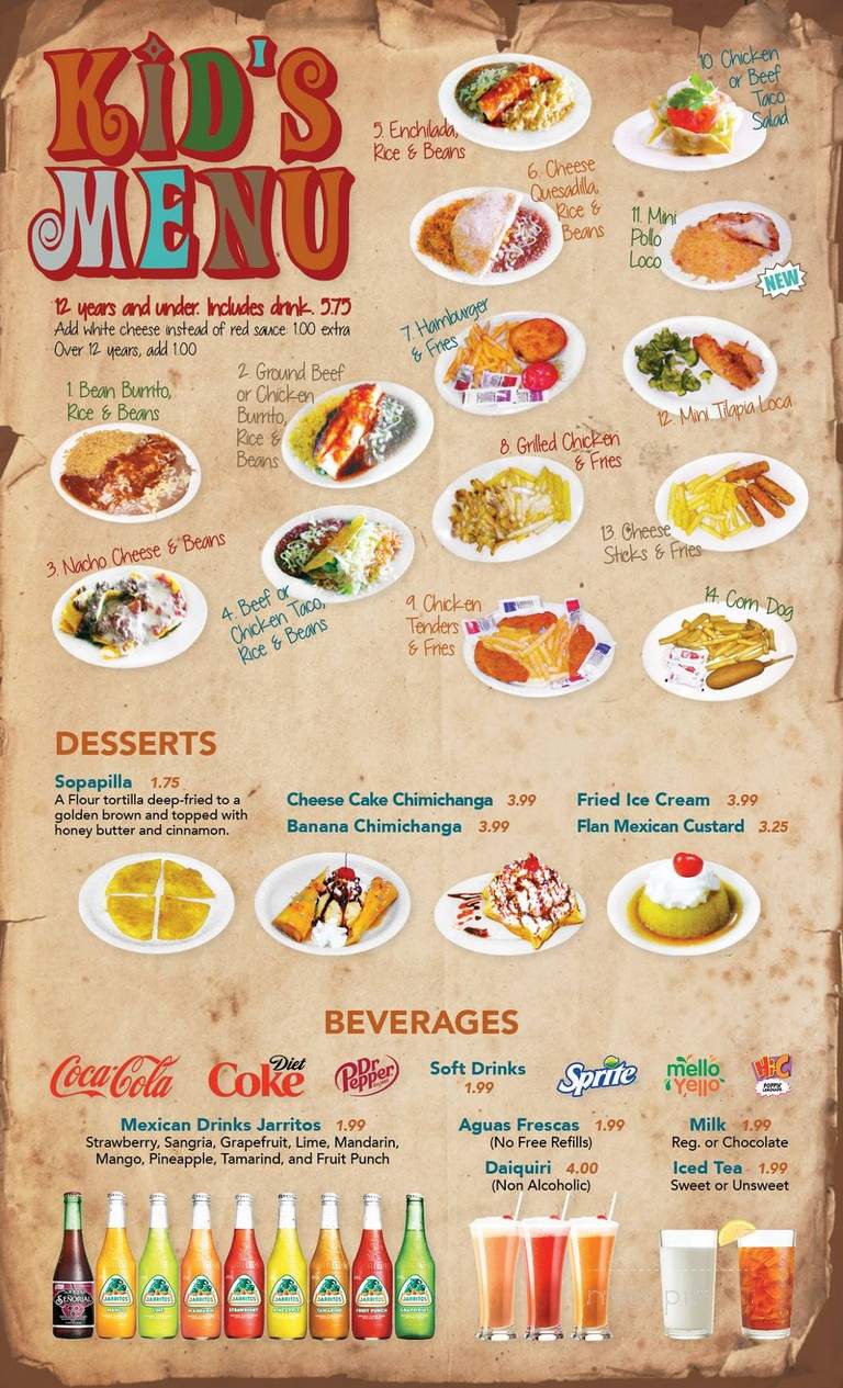 Los Potros - Chickamauga, GA menu_pic