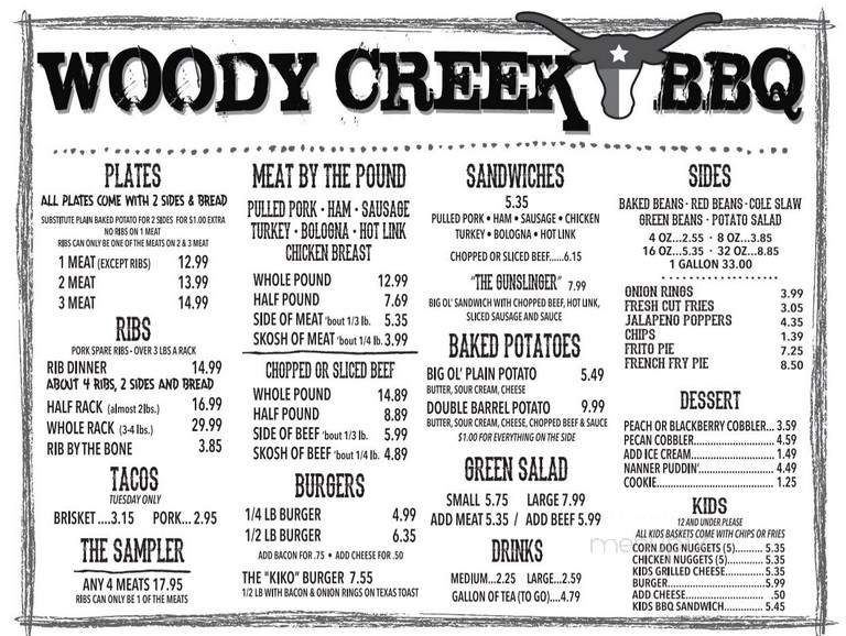 Woody Creek Bar-B-Q - Fort Worth, TX
