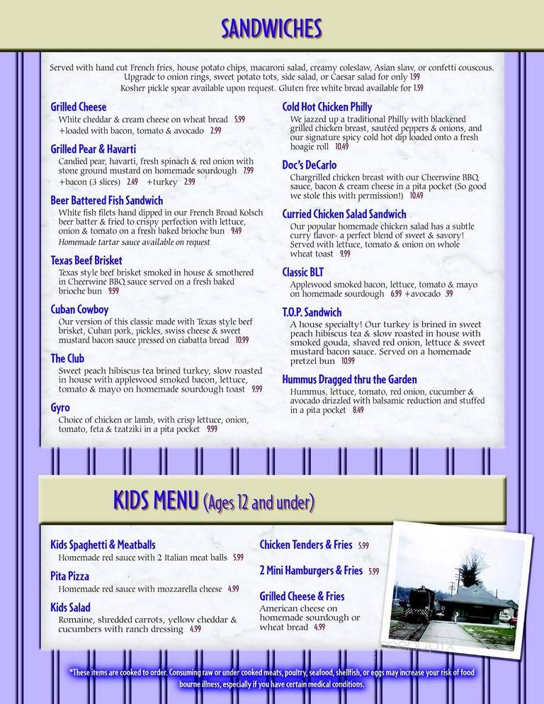 Village Wayside Bar & Grille - Asheville, NC menu_pic