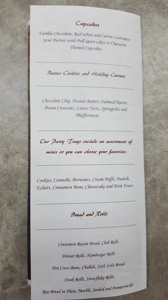 Holmesburg Bakery - Philadelphia, PA menu_pic