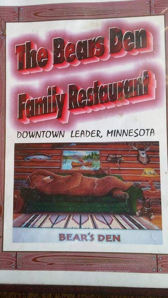 Bears Den - Motley, MN menu_pic